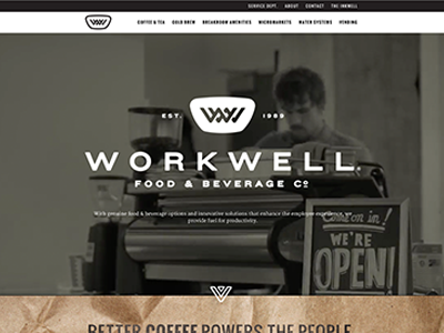 Workwell Website beverage design food identity office website workwell