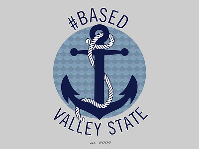 #BASED Valley State anchor college design lakers nautical shirt tee university