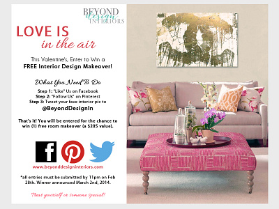 Home Makeover Contest contest pinterest postcard promo promotion social media