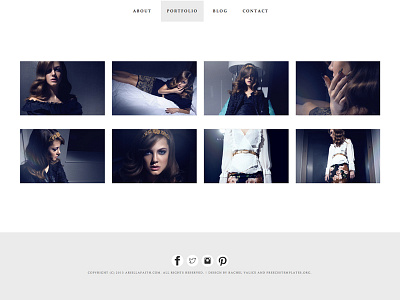 Portfolio Page blue fashion gallery minimalist navy portfolio web design website white