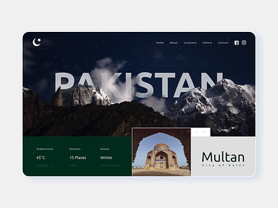 Pakistan Tourasim Website Concept ( By GOL Studios ) app brand branding cities country design flat icon minimal mockup tourism typography ui ux web web app website website concept website design websites