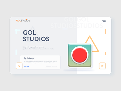 GOL Studios application brand branding company design flat gaming minimal software typography ui ux website website concept