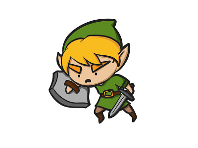 A tiny link 🏹 breath of the wild drawing illustration link zelda