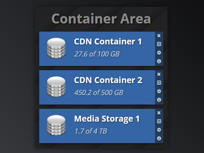 Container List css3 list ui
