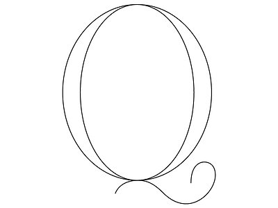 WIP - Q lettering q vector wip