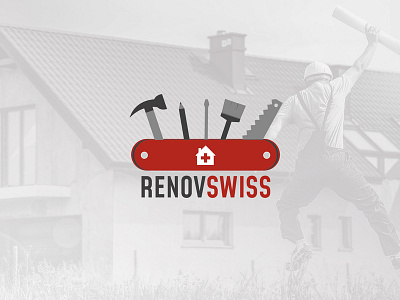 "Renov Swiss" Logo Concept branding concept design graphic graphic design illustration logo