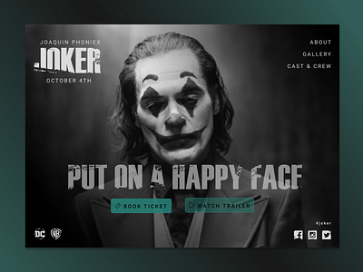Joker landing page concept