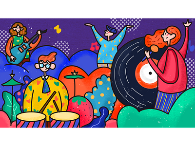 music carnival illustration