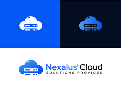 Nexalus Cloud 2d 2d design 2d illustration 2d logo branding clean cloud creative design flat gradient logo illustration illustrator logo minimalistic server typography web workstation