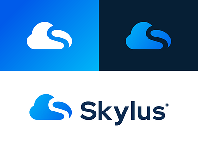Skylus Cloud Logo Concept 2d 2d design 2d illustration clean cloud cloud computing cloud platform clouds dashboard design flat gradient gradient logo logo logo design logos