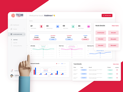 Cloud Management Dashboard UX UI Design