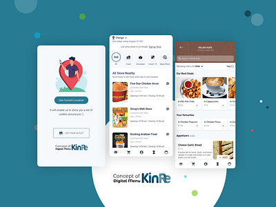 KinRe Digital Menu food kinre menu restaurant ui ux