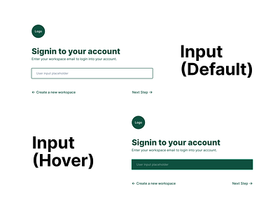 Sign-in page/Input account input signin ui