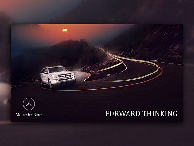 Mercedes Ad Concept branding car color toning mercedes benz photoshop replacement sky
