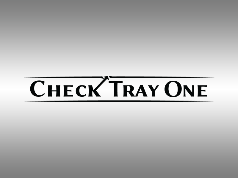 Logo design check tray one vector icon design graphic design branding one check logo