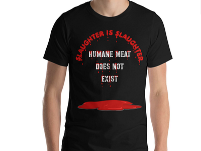 Humane Meat Does Not Exist Tee animals cruelty free food graphic design illustration t shirt design typogaphy vegan