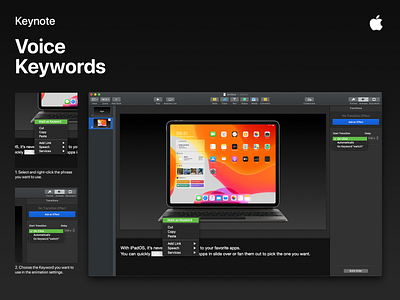 Idea: Voice Keyword Trigger in Apple Keynote apple concept feature idea interface keynote ui ux