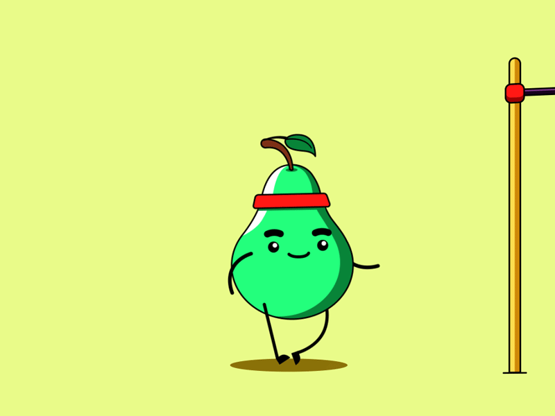 Pear poop after affects after effects animation animation character character design design fruit graphic design illustration motion motion design vector
