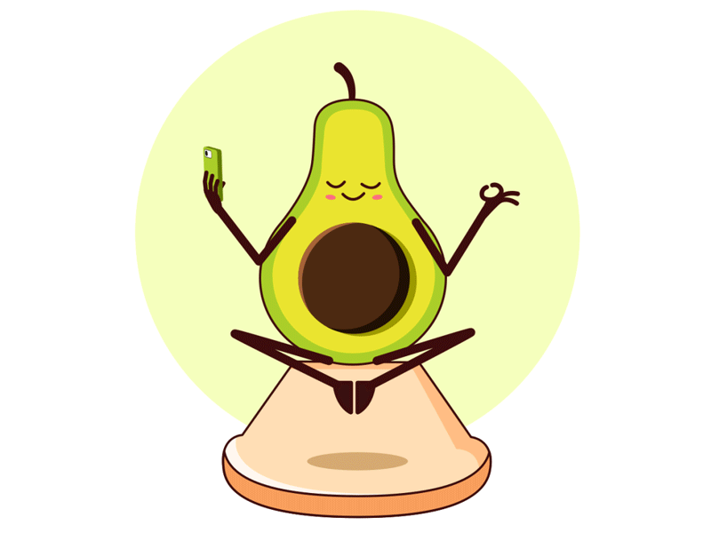 Avo Yoga 2danimation after affects animation character character design design graphic design illustration motion design motion graphics vector