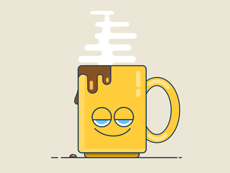 Coffee after affects animated animation character character design coffee design graphic design illustration motion motion design