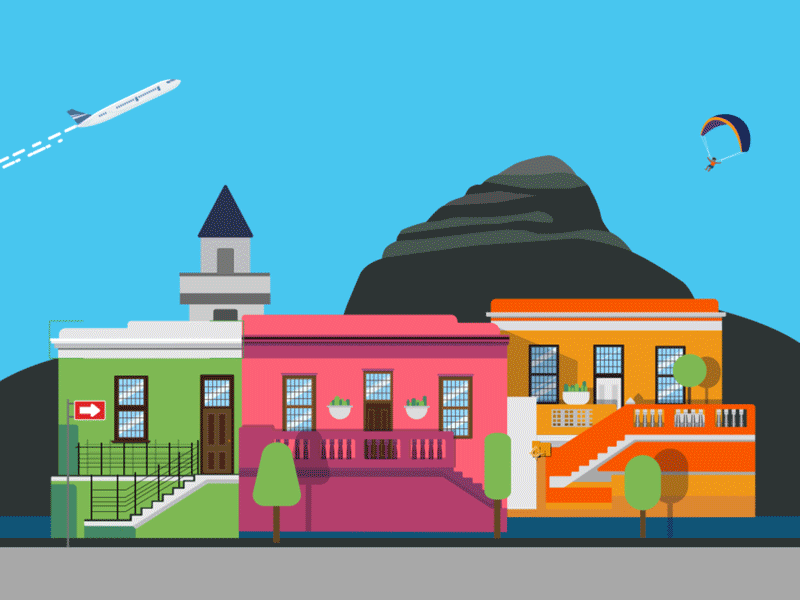 Bo-Kaap 2danimation after affects after effects animation animation design graphicdesign graphicdesigner illustration illustrator motiondesign motiondesigner motiondesignschool vector