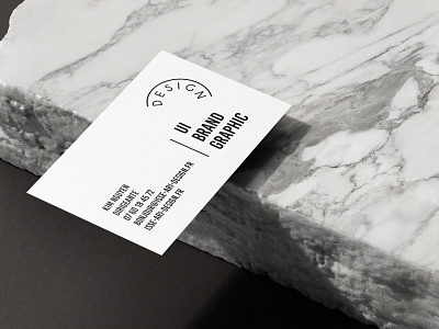 Issé Ari Design - Business Card #2 black and white logo branding branding and identity branding concept businesscard creative agency design graphic design marble minimalist design modern design print design