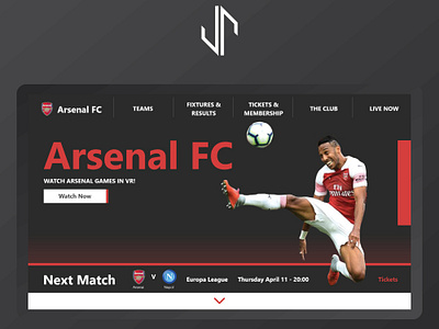 Arsenal FC Website Design arsenal arsenal fc design football minimal ui ux vector web