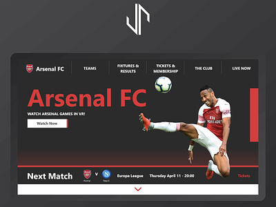 Arsenal FC Website Design