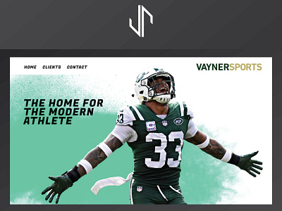 VaynerSports Website Re-design branding design flat football forex minimal ui ux vector web