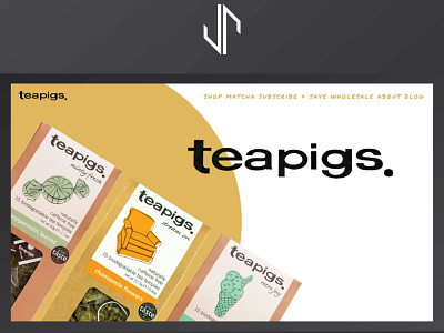 Teapigs Website Re-design branding design flat illustration lettering minimal ui ux vector web