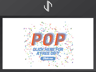POP! Pop up design for a free gift branding design flat illustration minimal typography ui ux vector web