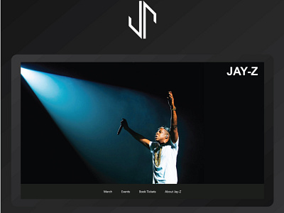Jayz Simple Website Design branding design flat illustration minimal simple singer ui ux vector web website
