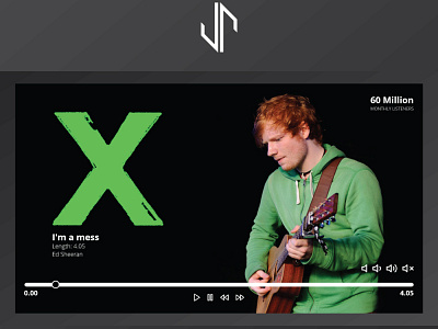Ed Sheeran Live Website Design branding design ed flat million minimal music music player ui ux vector web