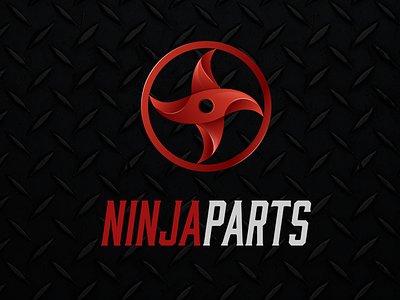 Ninja Parts branding car design logo ninja shuriken
