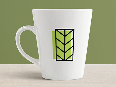 Deck Botânico botanical branding design geometric leaf leaf logo logo logodesign symbol