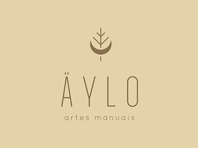 Äylo art branding handmade leaf logo logo design manual minimalist moon