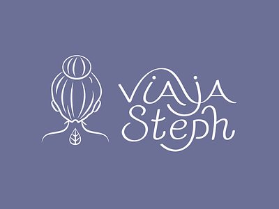 Viaja Steph blog branding girl handscript lettering logo logodesign logotype travel