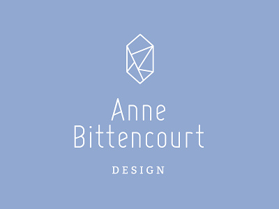 Anne Bittencourt crystal design designer geometric logo logotype minimalist personal branding symbol