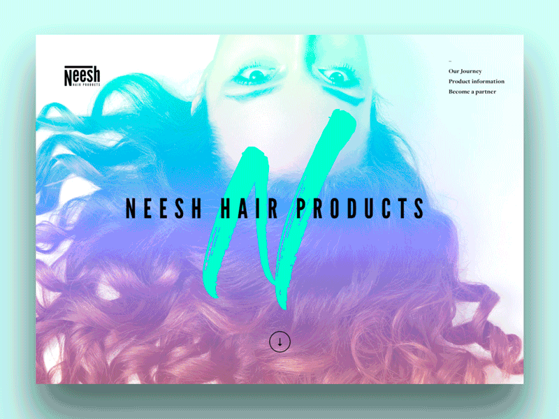 Neesh landing page gradients hair and beauty landing page parallax ui website design