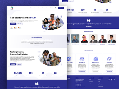 Impian Remaja Web Design blue branding design impian remaja landing malaysia non profit organisation ui ukm web design youth