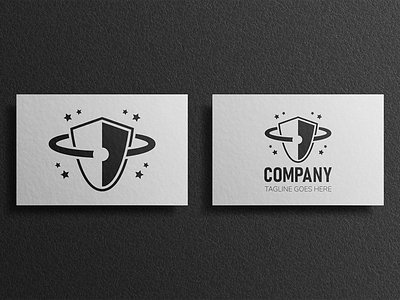 Shield Planet Logo Business Card