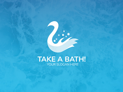 Take a Bath! logo bath logo swan water