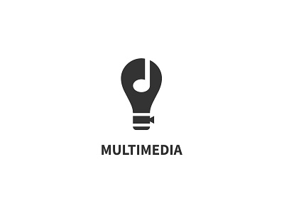 Multimedia Logo bulb camera logo logo design media multimedia music note