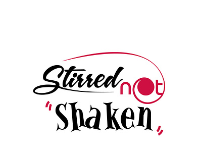 Stirred not shaken branding design logo mnemonic shaken stirred