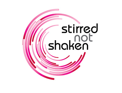 Stirred not Shaken design drink logo mnemonic shaken stirred symbol vector