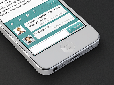 A comment. app comments design ios iphone rating ui visual