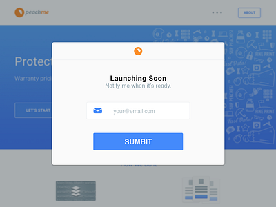 Comin Soon Landing Page clean popup ui web