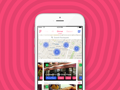 Foursquare Redesign app checkin fix ios location redesign ui ux