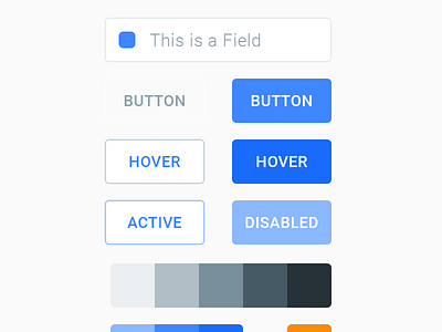 Peach Style Guide Snippet button buttons color colors ui design field styleguide visual