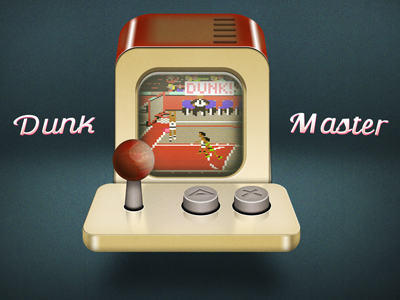 Dunk Master 64 8 bit arcade commodore iic joystick monitor nostalgia old videogame vintage
